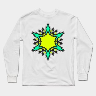 Inspirational MANDALA T-SHIRT STAR-LIME Long Sleeve T-Shirt